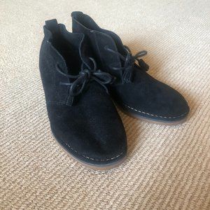 Hush Puppies blue suede booties.